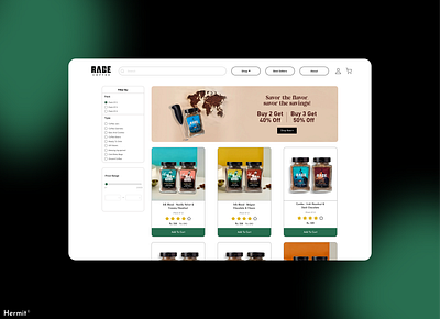 Rage Coffee - Website Redesign ui