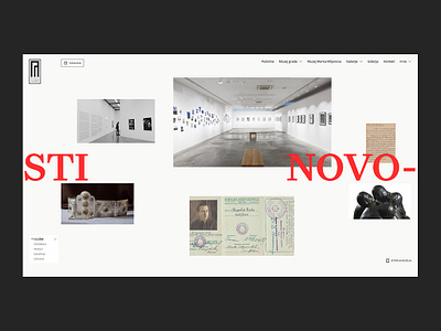 Museums and galleries Podgorica museums platform product design typography ui ui design ux ux design web design