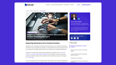 SAAS Blog page design blog blog design blog page landing page