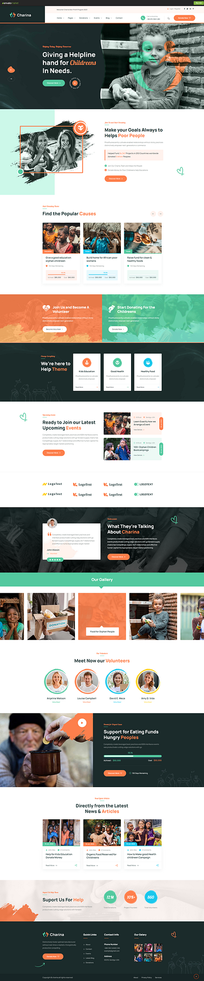 Charity and Nonprofit HTML5 Template volunteer