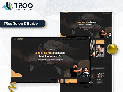 Salon & Barber Theme Design barber wordpress theme divi child theme landing page design salon website design troothemes website design