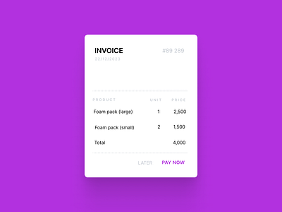 Invoice branding dailyui design graphic design illustration logo ui ux vector