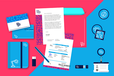 Corporate Choice: Transforming Desks with best Stationery branding business cards card clock corporate cover design eraser graphic design id illustration invitation card logo minimal mockup note books pencil robber stationery style