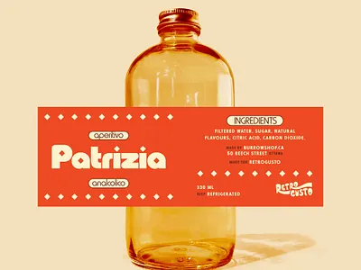 Patrizia Aperitivo brand design brand identity branding creative design digital graphic design label design layout logo mockup package design packaging print retro typography vintage