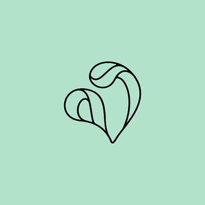 a a brandmark heart lettering logotype monogram natural