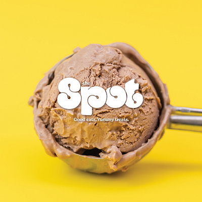spot branding brandmark ice cream lettering logo logotype scoop wordmark