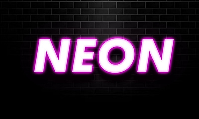 Neon Text Effect design dribbble effect graphicdesign illustrator light media minimal neon sign simple social trendy ui uiux ux vector web