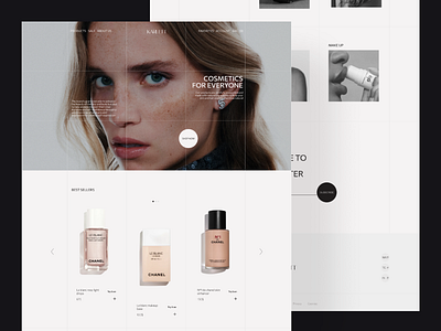 KARLETT - cosmetics website brand concept design desktop ecommerce fashion figma grid homepage line minimal minimalism shop shopping store ui ui ux ux web website