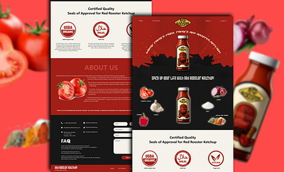 Spicy & Organic Ketchup Web Page Design landing page design ux design