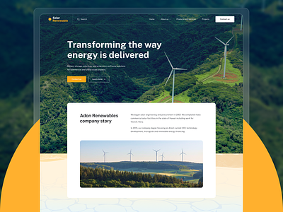 Landing page design for Green energy company agemandi design eco energy green energy landing page design landingpage solar ui ui design ux web design website