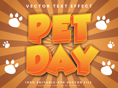 Pet Day 3d editable text style Template 3d 3d text effect animal background animal day animal font bear effect bear font design dog text editable text graphic design illustration pet day pet font pet text vector vector text vector text effect vector text mockup world pet day