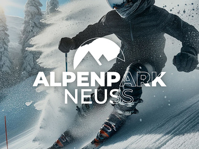 ALPENPARK Neuss Theme park logo branding flat logo logo logo design minimal logo snow logo sport logo