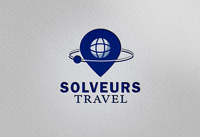 SOLVEURS TRAVEL LOGO branding circle logo circle type logo design elegant logo design eye catchy logo graphic design illustration logo