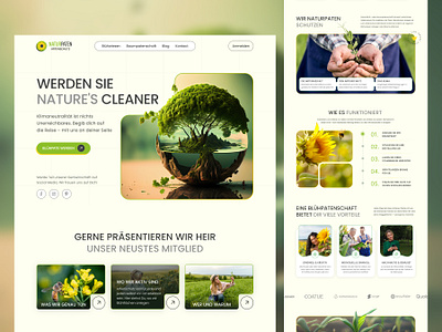 Naturpaten // Website branding charity clean conservation of nature design ecology environmental figma minimal nature ui ux
