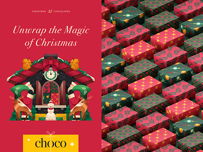 Case Study: Christmas Chocolates Packaging branding candies chocolates christmas christmas design christmas packaging design design studio digital art digital illustration food branding graphic design holiday packaging illustration illustration art illustrator marketing packaging packaging design winter holidays