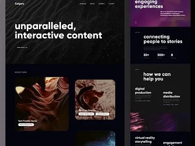 Dark minimal website design Figma template bold creative dark website elegant figma minimal template web design