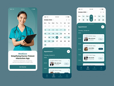 MediEase App: Redefining Doctor Collaboration design figma platform ui website
