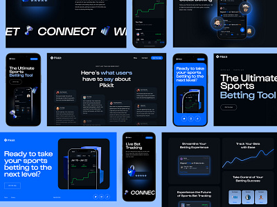 Case Study: Pikkit Website Design dark theme design graphic design home page interaction design interface marketing responsive design responsive website sports betting ui user experience user interface ux web web design web marketing web page website website design