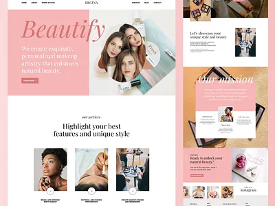 Elegant website design with a feminine vibe elegant female website sophisticated template web design