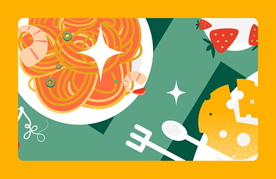 Illustration for blog blog branding cheese food graphic design illustration illustration food pasta strawberry