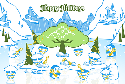 Software Freedom Conservancy Holiday Card 2023 art design graphic design illustration