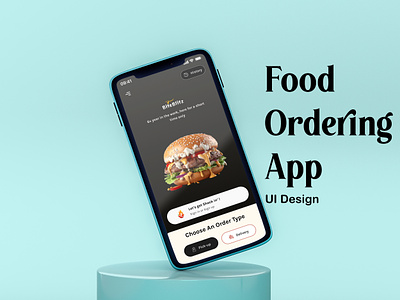Food Ordering App UI Design app branding food app design landing page mobile app typography ui ux
