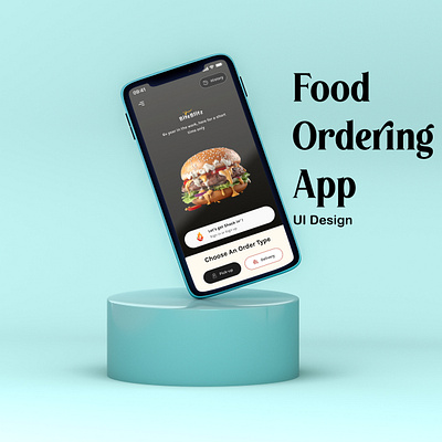 Food Ordering App UI Design app branding food app design landing page mobile app typography ui ux