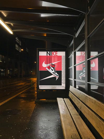 NIKE Poster Design billboard design graphic design poster typograpy