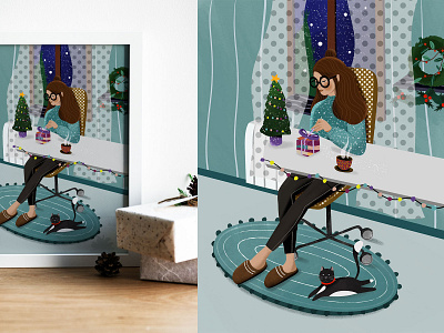 Holidays. christmas clean depression design digital art graphic design holiday illustration lonely minimalism winter