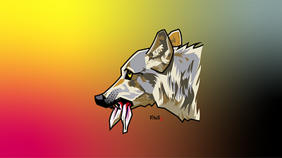 Wolf Illustration design digital painting graphic design illustration vector wolf