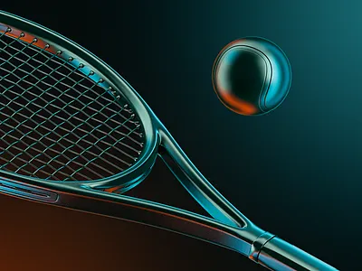 Beautiful addiction 3d ball competition cup enjoy fun game illustration match metallic net play premium prime racket score sport tennis tie break