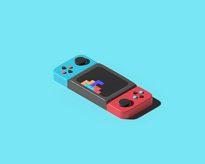 3D Nintendo adobe illustrator graphic design illustration