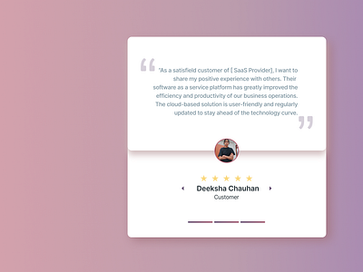 #039 Daily UI Challenge Testimonial 100dayuichallenge creater dailyui dailyuichallenge design designer figma graphic design interface mobile design testimonial testimonialuidesign ui uidesign uidesigner user experiance user interface uxdesign uxdesigner web design