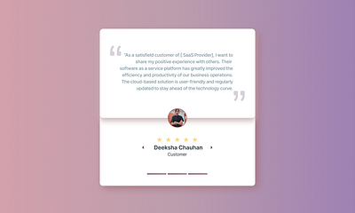 #039 Daily UI Challenge Testimonial 100dayuichallenge creater dailyui dailyuichallenge design designer figma graphic design interface mobile design testimonial testimonialuidesign ui uidesign uidesigner user experiance user interface uxdesign uxdesigner web design