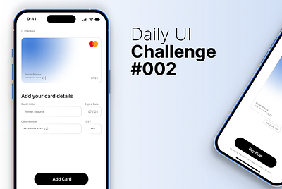 #002 DailyUI — Credit Card Checkout dailyui mobile design