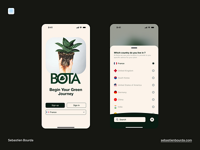 Location / Bota animation app branding logo mobile ui