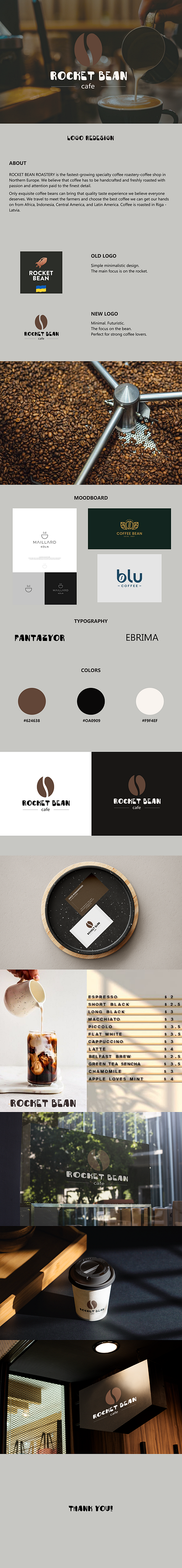 Rocket Bean Roastery | Logo redesign branding coffee design graphic design logo social media
