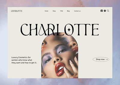 Charlotte Makeup Main Landing Page branding design graphic design illustration logo social media