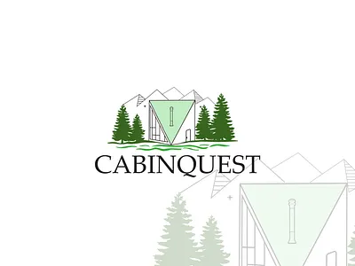 Mordern Logo cabin logo minimalistic mordern mountain tree vintage