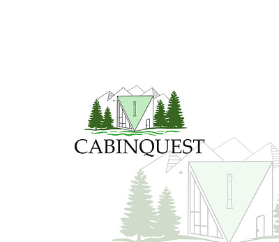 Mordern Logo cabin logo minimalistic mordern mountain tree vintage