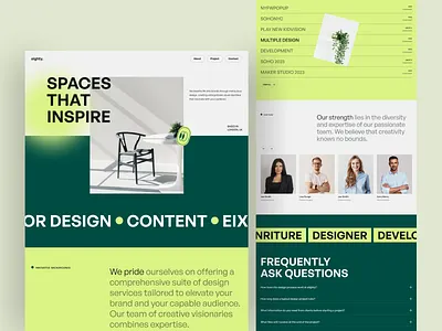 Interior Design Website landing page concept. agency big typography furniture intereior design interior landingpage landingpage design modern modern web design ui design uiux user interface design uxdesign web design web ui design website design
