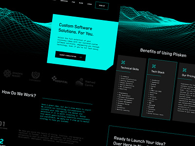 PLISKEN - Cyberpunk Development Website abstract brand identity cyber cyber web cyber website cyberpunk cyberpunk logo cyberpunk website logo logo design modern ui ux web web design website website design