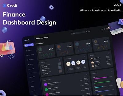 Finance Dashboard Design branding dashboard dashboard design design typography ui uiux ux