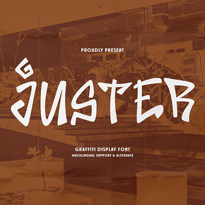 Juster Graffiti Display Font animation branding design font fonts graphic design logo nostalgic