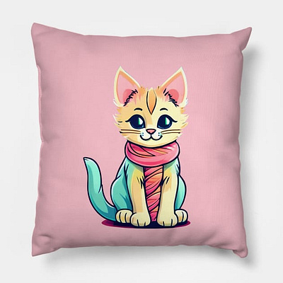 Hey Kitty, What's Up! Pillow art branding cat demand design event poster graphic design illustration kitten kitty layout design logo oo4 graphics pillow poster design print product ui