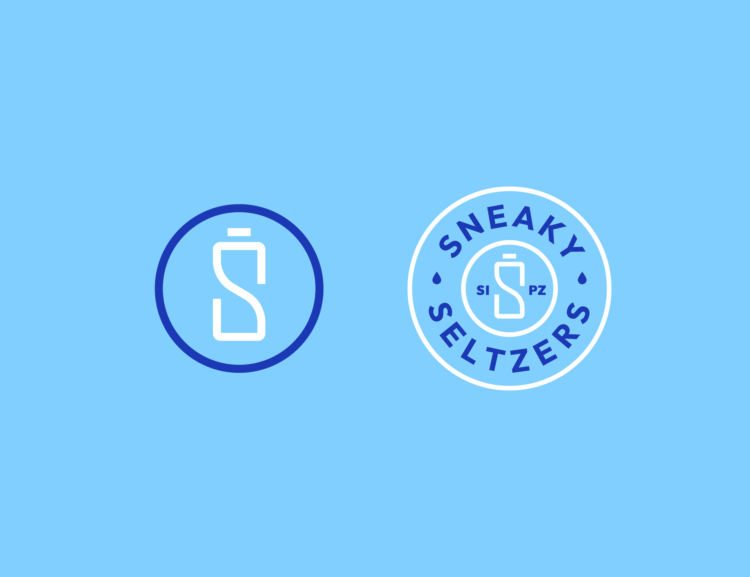 Sneaky Sipz - Seltzer Logo Design #2 abstract badge badge logo letter s letter s logo logo logo design modern seltzer seltzer logo sneaky
