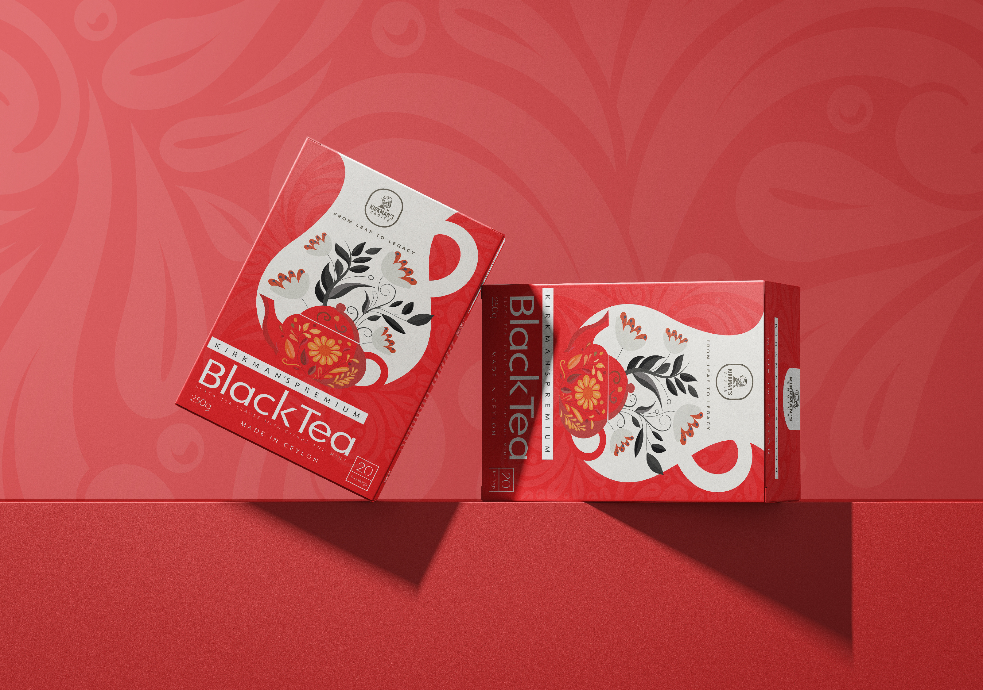 Kirkman's Choice BlackTea Package Design brand identity branding creative logo design graphic design logo logo design minimal logo modern logo package design tea tea branding tea label tea label desing tea logo tea packing tea packing design