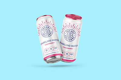 Sneaky Sipz - Seltzer Packaging #2 abstract brand identity can packaging drink drink packaging logo logo design modern packaging packaging design seltzer seltzer logo seltzer packaging sneaky