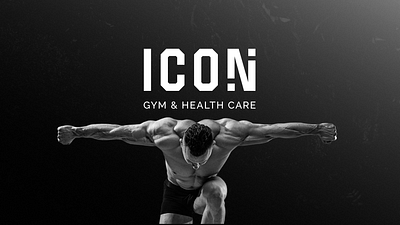 ICON GYM & HEALTH CARE brand elements branding fitness graphic design gym health care icon logo logo design logotype mockup social media submark visual identity