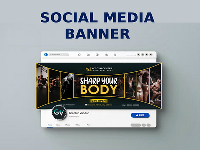 Social media cover/banner banner body cover design fitness graphic design gym new page page cover post profile banner promotion social media